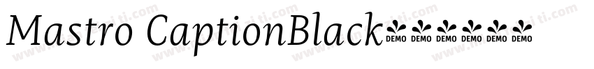 Mastro CaptionBlack字体转换